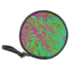 Fractal Art Neon Green Pink Classic 20-cd Wallets by Pakrebo