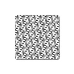 Wave Wave Lines Diagonal Seamless Square Magnet by Pakrebo