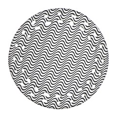 Wave Wave Lines Diagonal Seamless Ornament (round Filigree) by Pakrebo