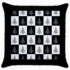 Christmas Tree Christmas Tree Throw Pillow Case (black) by Pakrebo