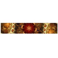 Dawn Day Fractal Sunny Gold Red Large Flano Scarf 