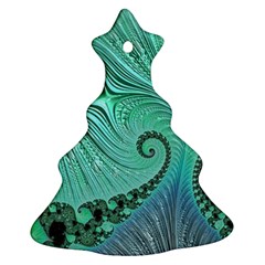 Fractal Artwork Fan Shape Art Christmas Tree Ornament (two Sides)