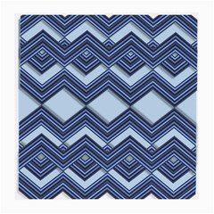 Textile Texture Fabric Zigzag Blue Medium Glasses Cloth (2-side) by Pakrebo