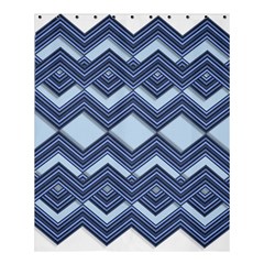 Textile Texture Fabric Zigzag Blue Shower Curtain 60  X 72  (medium) 