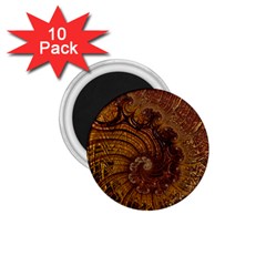 Copper Caramel Swirls Abstract Art 1 75  Magnets (10 Pack)  by Pakrebo