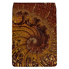 Copper Caramel Swirls Abstract Art Removable Flap Cover (l) by Pakrebo