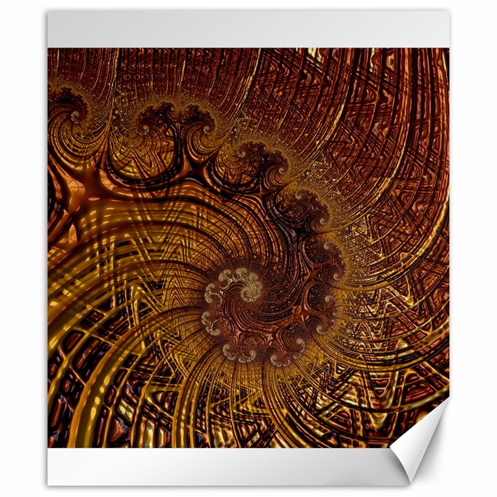 Copper Caramel Swirls Abstract Art Canvas 20  x 24 