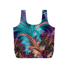 Feather Fractal Artistic Design Full Print Recycle Bag (S)
