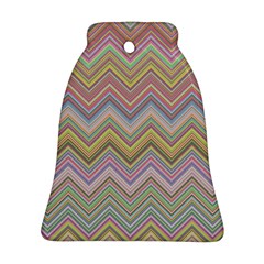 Chevron Colorful Background Vintage Ornament (bell) by Pakrebo