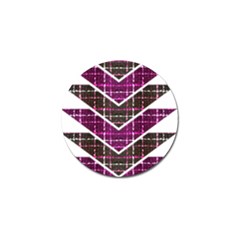 Fabric Tweed Purple Brown Pink Golf Ball Marker (4 Pack) by Pakrebo