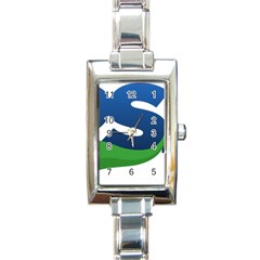 Logo Of Brazil Social Liberal Party Rectangle Italian Charm Watch by abbeyz71