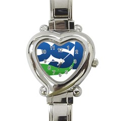 Logo Of Brazil Social Liberal Party Heart Italian Charm Watch by abbeyz71