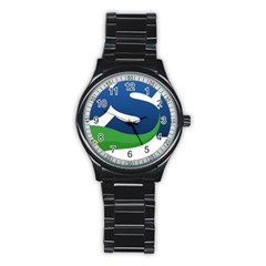 Logo Of Brazil Social Liberal Party Stainless Steel Round Watch by abbeyz71