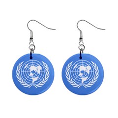 Flag Of United Nations, 1945-1947 Mini Button Earrings by abbeyz71