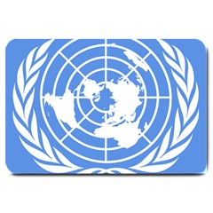 Square Flag Of United Nations Large Doormat  by abbeyz71