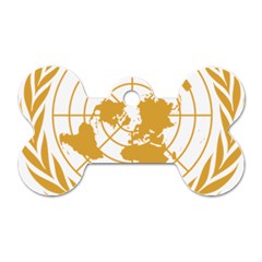 Emblem Of United Nations Dog Tag Bone (two Sides) by abbeyz71