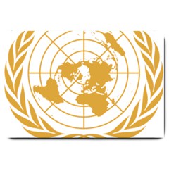 Emblem Of United Nations Large Doormat  by abbeyz71