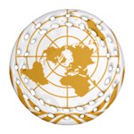 Emblem of United Nations Round Filigree Ornament (Two Sides) Back