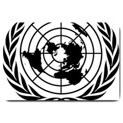 Emblem Of United Nations Large Doormat  by abbeyz71