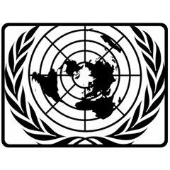 Emblem Of United Nations Fleece Blanket (large)  by abbeyz71
