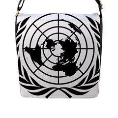 Emblem Of United Nations Flap Closure Messenger Bag (l) by abbeyz71