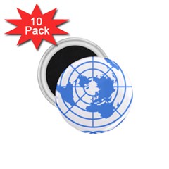 Blue Emblem Of United Nations 1 75  Magnets (10 Pack)  by abbeyz71