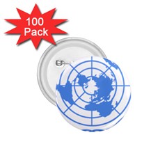 Blue Emblem Of United Nations 1 75  Buttons (100 Pack)  by abbeyz71