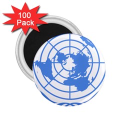 Blue Emblem Of United Nations 2 25  Magnets (100 Pack)  by abbeyz71