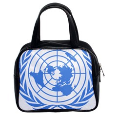 Blue Emblem Of United Nations Classic Handbag (two Sides) by abbeyz71