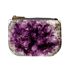 Amethyst Purple Violet Geode Slice Mini Coin Purse by genx