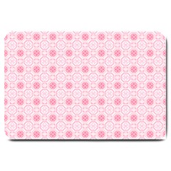 Traditional Patterns Pink Octagon Large Doormat  by Pakrebo