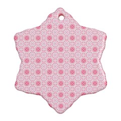 Traditional Patterns Pink Octagon Ornament (snowflake) by Pakrebo