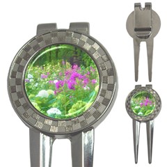 Annabella Hydrangeas And Purple Garden Landscape 3-in-1 Golf Divots