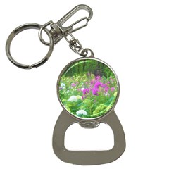 Annabella Hydrangeas And Purple Garden Landscape Bottle Opener Key Chains by myrubiogarden