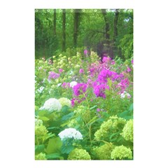 Annabella Hydrangeas And Purple Garden Landscape Shower Curtain 48  X 72  (small)  by myrubiogarden