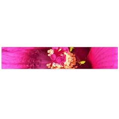 Deep Pink And Crimson Hibiscus Flower Macro Large Flano Scarf  by myrubiogarden