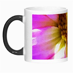 Purple, Pink And White Dahlia With A Bright Yellow Center Morph Mugs by myrubiogarden