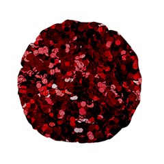 The Ruby Garland Shimmer Standard 15  Premium Flano Round Cushions by WensdaiAmbrose