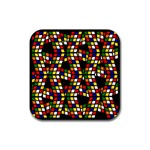 Graphic Pattern Rubiks Cube Cube Rubber Coaster (Square)  Front