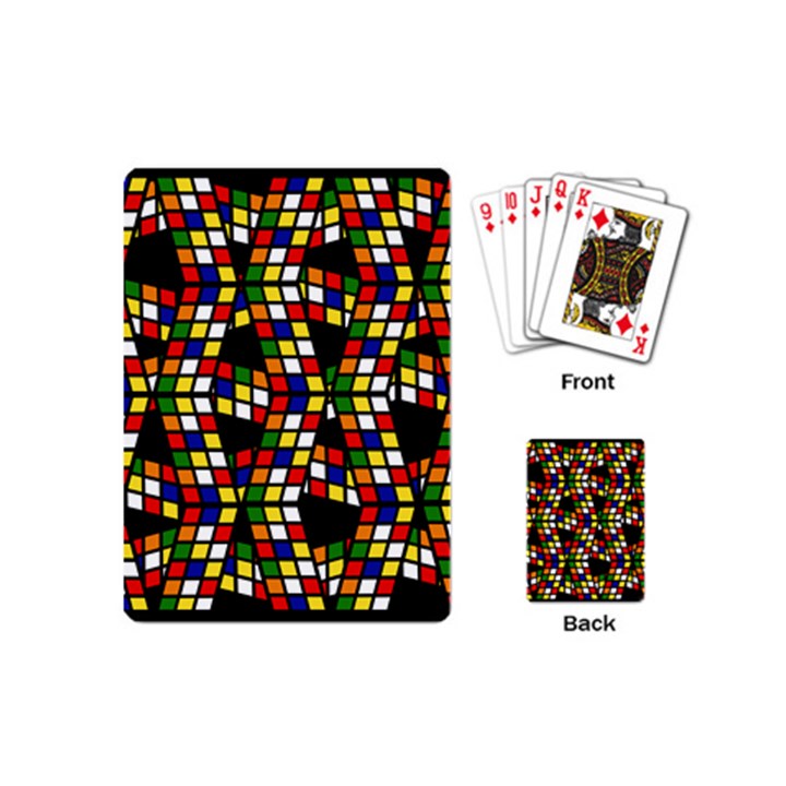 Graphic Pattern Rubiks Cube Cube Playing Cards (Mini)