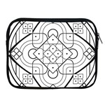 Mandala Drawing Dyes Page Apple iPad 2/3/4 Zipper Cases Front