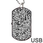 Flames Fire Pattern Digital Art Dog Tag USB Flash (Two Sides) Front