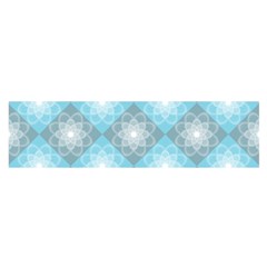 White Light Blue Gray Tile Satin Scarf (oblong) by Pakrebo