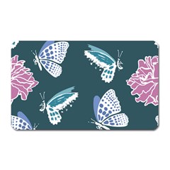 Butterfly Pattern Dead Death Rose Magnet (rectangular) by Pakrebo