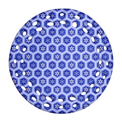 A Hexagonal Pattern Round Filigree Ornament (two Sides) by Pakrebo