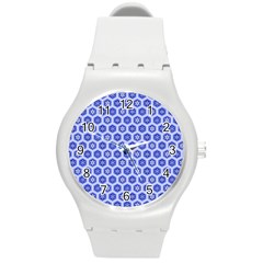 A Hexagonal Pattern Round Plastic Sport Watch (m) by Pakrebo