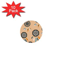 Dreamcatcher Pattern Pen Background 1  Mini Buttons (10 Pack)  by Pakrebo