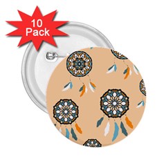 Dreamcatcher Pattern Pen Background 2 25  Buttons (10 Pack)  by Pakrebo