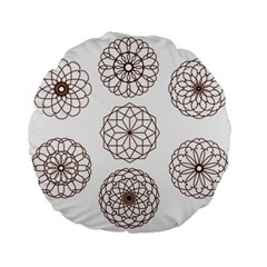 Graphics Geometry Abstract Standard 15  Premium Flano Round Cushions by Pakrebo