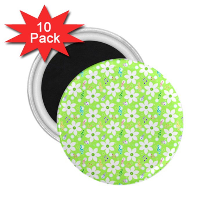 Zephyranthes Candida White Flowers 2.25  Magnets (10 pack) 